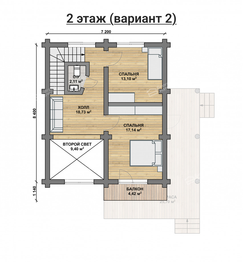 Дом из бревна VZ-110